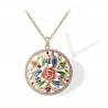 Hand Painted Rose Necklace