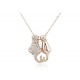 Gold Plated Cat Couple Necklace